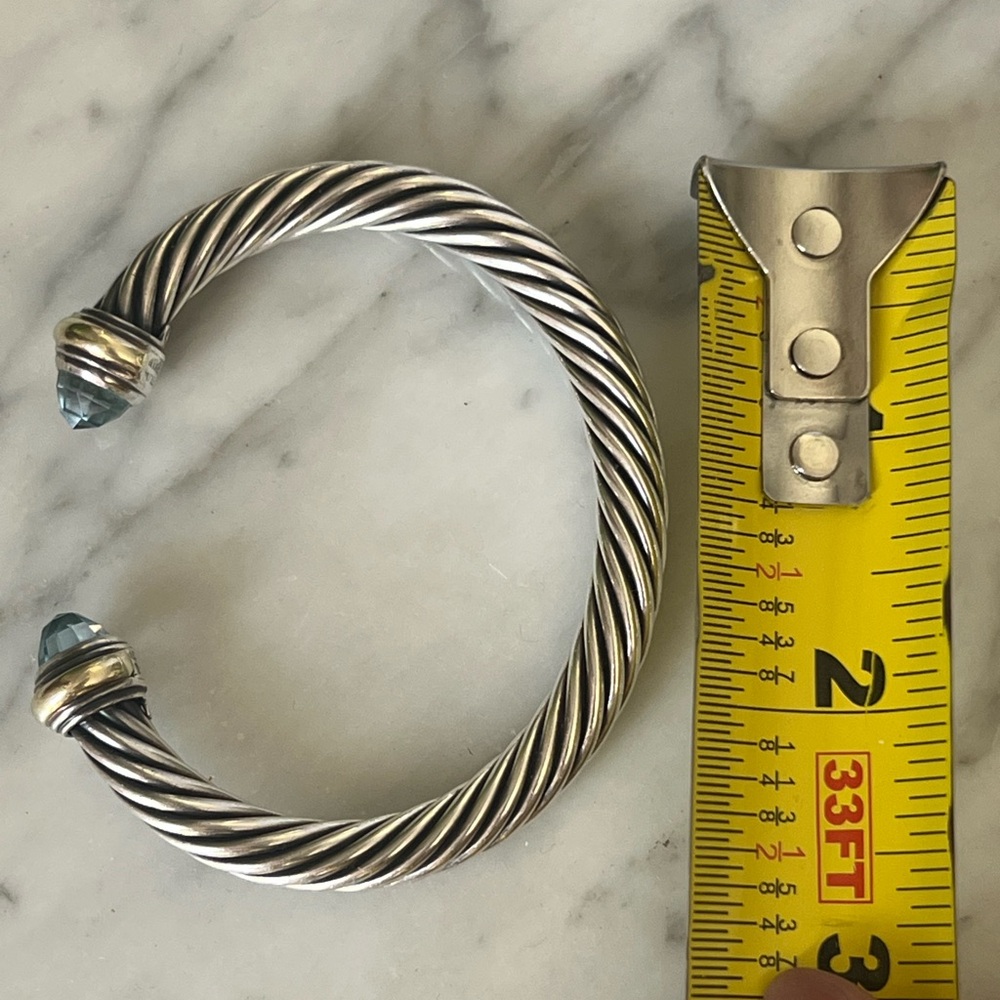 David Yurman bracelet with Aquamarines
